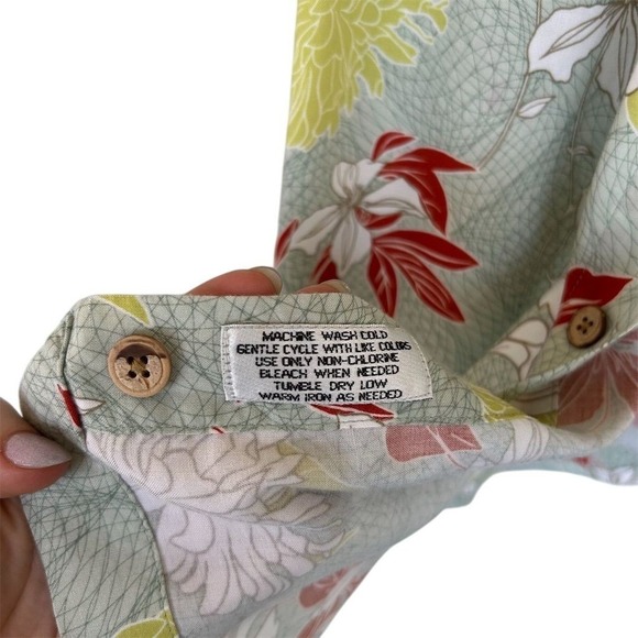 Vintage 80s Ron Chereskin Hawaiian Shirt Men's M Floral Button-Up Retro - Picture 4 of 6